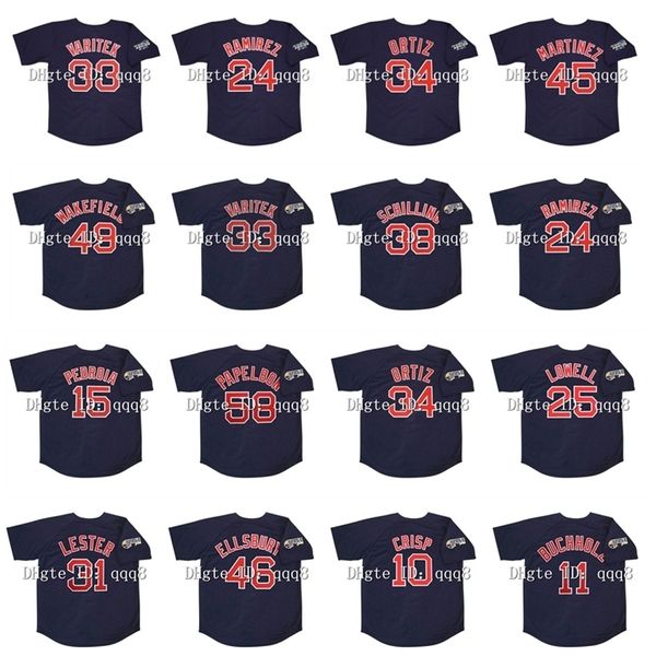 Gla2004 2007 Rétro 20 Kevin Youkilis Jersey 24 Manny Ramirez 19 Josh Beckett 11 Clay Buchholz 10 Coco Crisp 46 Jacoby Ellsbury 31 Jon Lester 25