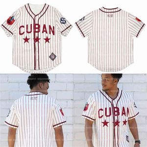 Glaa3740 Big Boy Cuban Stars Centennial Heritage Baseball Jersey White Red Vertical Stripes 100% Stiched Name Stiched Number