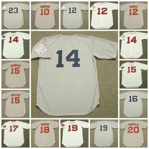 GLAC202 Boston Vintage Baseball Jersey Andre Dawson Ellis Burks Jim Rice Dustin Pedroia George Scott Kevin Millar Lonborg Cooper Damon Lynn Youkilis