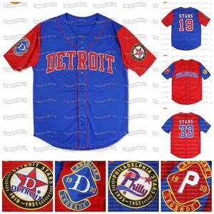 GlaC202 DETROIT PHILADELPHIA STARS Custom NLBM Negro Leagues Baseball Jersey Nombre cosido Número cosido Envío rápido Alta calidad