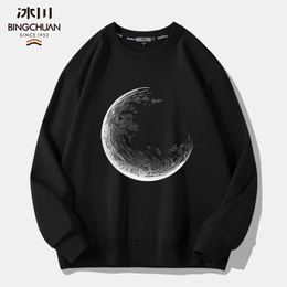 Glacier American Street Sweater Moda masculina INS Primavera y otoño Thin Loose Hip Hop Pippy Handsome Long Sleeve Basecoat