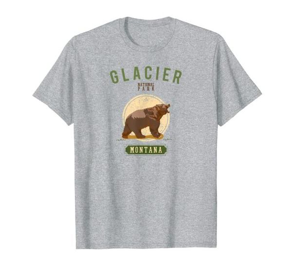 Chemise du parc national des Glaciers, Montana, Camping, ours grizzly, TShirt2643693