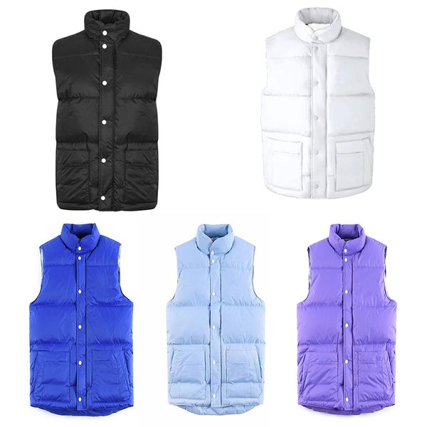 Série Glacier Designer Puffer Gilet Gilet Hiver Down Gilets Unisexe Couple Bodywarmer Femme Mans Veste Sans Manches En Plein Air Chaud Gilet D'oie