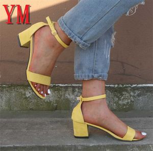 Gladiator vrouwen pompen sandalen zomer open teen hoge hakken lage blok hak schoenen enkelband hoge gladiator sandalen wiggen 35-43 y0721
