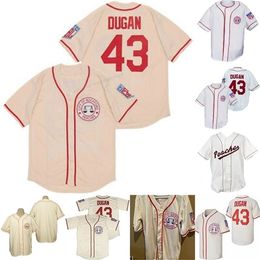 GlaMit Jimmy Dugan #43 maillots de Baseball film Rockford pêches Tom Hanks 1943 maillot de Baseball à domicile