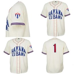 GlaMitNess Havana Cubans 1947 Home Jersey Shirt Personnalisé Hommes Femmes Jeunes Maillots De Baseball N'importe Quel Nom Et Numéro Double Couture