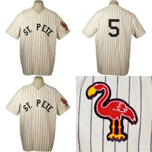 GlaMitNess St. Petersburg Saints 1955 Home Jersey Shirt Personnalisé Hommes Femmes Jeunes Maillots De Baseball N'importe Quel Nom Et Numéro Double Couture