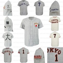 Glamitness tokyo kyojin 1936 1951 1953 1961 Jersey Hombres personalizados Jerseys de béisbol jóvenes cualquier nombre y número doble costura