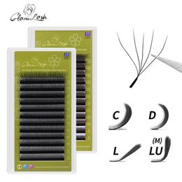 GLAMLASH 3D 4D 5D W WAPED CEYASH LASHES Easy Fan S grossistes Yy Pretade Volume 12 Rows Style Natural Soft 240423