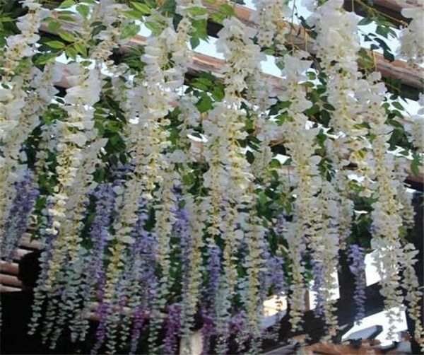 Idées de mariage glamour élégantes fleurs artificielles en soie vigne de glycine décorations de mariage 12 pièces beaucoup plus de quantité plus Beautifu7790425