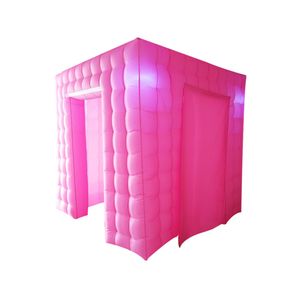 Glamour Pink Color Wedding Cube Disco Tent opblaasbare foto Booth Air selfie verjaardagscentrum rekwisieten voor feesten of shows