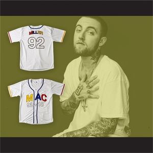 GlaNiK1 Mac Miller Vintage Baseball et qualité supérieure All Stitched Hommes femmes jeunesse taille S-4XL