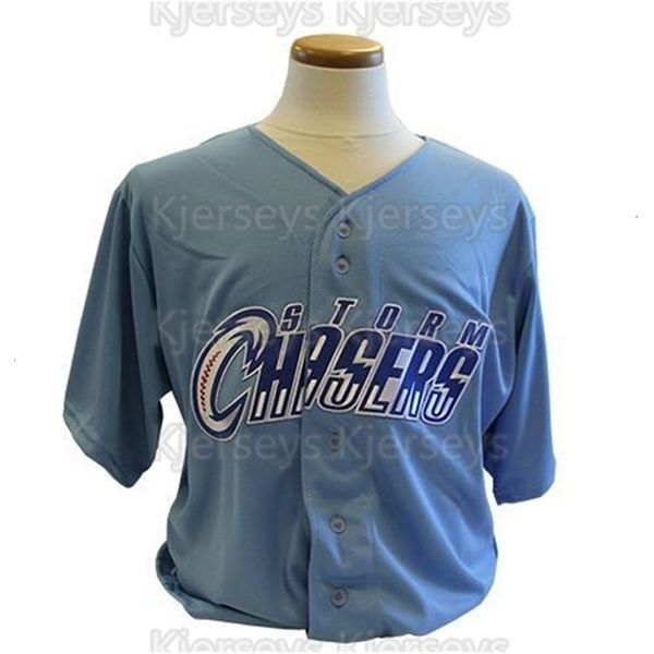 GlaNiK1 Jersey en blanco de baloncesto Omaha Storm Chasers para hombre, sin nombre y número, calidad superior Stithced