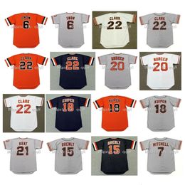 GlaRetro J.T. NEIGE 22 WILL CLARK 20 BOBBY MURCER 15 Bob Brenly 18 DUANE KUIPER 30 DERREL THOMAS KEVIN 7 MITCHELL Gris Blanc Orange Noir