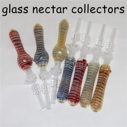 Glas 10mm Nektar Kit Öl Dab Rigs Stroh Wasserpfeifen Wasserpfeifen Nektar mit Titannagel Raucherhandpfeife