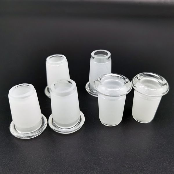 Adaptateur de verre Down Tipe Pipe des nargues Downpipe 18 mm mâle à 14 mm femelle Adaptateurs réducteurs pour le connecteur de verre bol bober Bong Bower Bowl Diffuseur