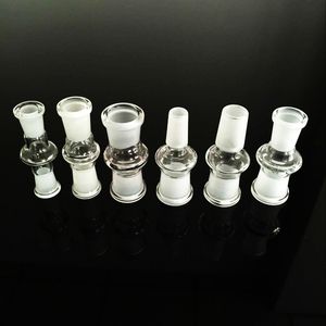 Adaptateur de verre pour narguilé, connecteur mâle, verrerie de laboratoire transparente, convient aux conduites d'eau de tailles 18mm, 14mm, 10mm, joint