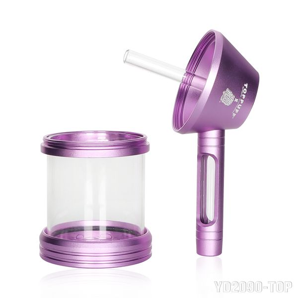 verre alliage d'aluminium eau cigarette pot verre cigarette seau cadeau boîte installé cigarette pot narguilé Dab rig bong conduites d'eau