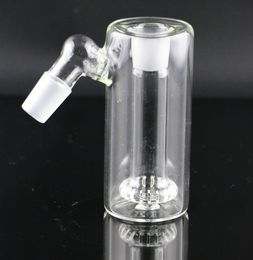 Cachimbas, colector de cenizas, cabezal de ducha de 45 grados, percolador, una junta interior de 14mm, cenicero de vidrio transparente grueso para tubería de agua de 18mm