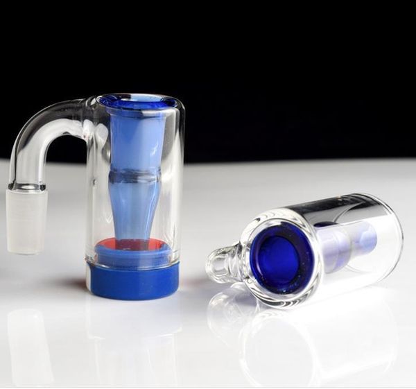 Adaptateur de capteur de cendres en verre 14mm mâle femelle accessoires de fumer avec récupérateur dôme capteur de récupération des ongles pour dab rig bong à eau