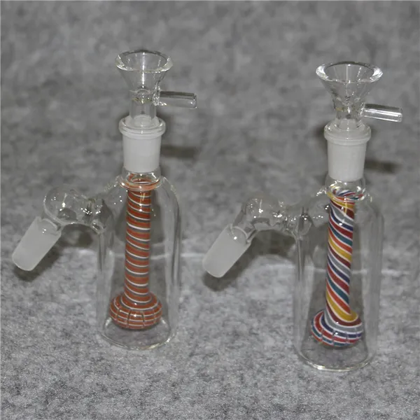 Verre Ash Catcher Bowl Bubbler 14mm Mâle Femelle Calabash Ashcatcher Bols Pour Verre Eau Bongs Dab Rigs Pipes