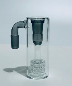 Attrape-cendres en verre pour narguilé narguilé bongs Percolateur Matrix à 45 degrés un à l'intérieur d'un attrape-cendres transparent de 14 mm ou 18 mm d'épaisseur