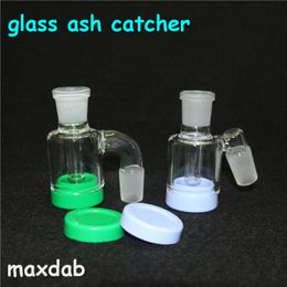 Hookahs Glass Ash Catcher Bubbler Perc Ashcatcher bong cera Contenedor herramienta dabber tubos de mano de silicona