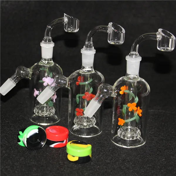 Glass Ash Catcher Hookah Water Pipes con 14 mm de espesor Pyrex Bong Ashcatcher Bongs Joint Keck Clips