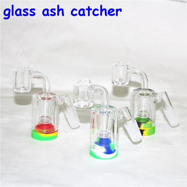 pipas de agua colector de cenizas de vidrio Tubos de agua de silicona Plataformas de aceite de silicona mini bubbler bong Bowl nectar dabber tools