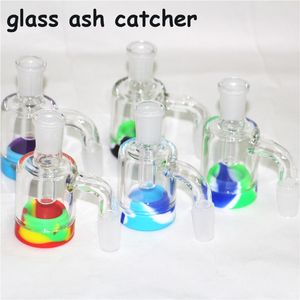 Hookahs Ash Catcher Sturdy Glass Ashcatcher met Band Perc voor Bong 14mm 18mm Gezamenlijke Dabber Tools