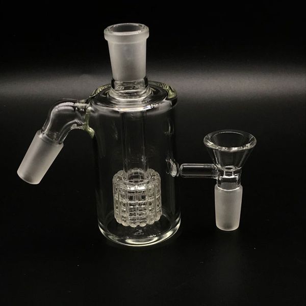 Attrape-cendres en verre 14mm 18mm 4,5 pouces Mini attrape-cendres en verre Bong Pyrex épais clair Bubbler Ashcatcher avec bol en verre gratuit