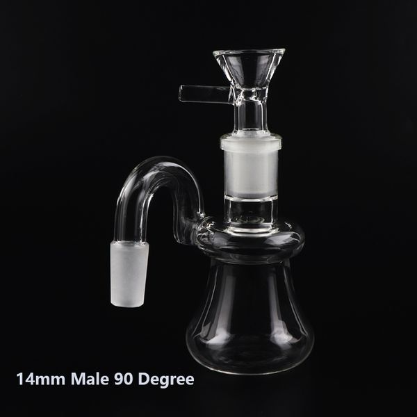 Catchers de cendres en verre 14 mm 18 mm 45 90 degrés avec narguilé Bowl Smoke Ashcatcher Pire Percolateur pour J-Hook Adaptors Water Bongs Huile