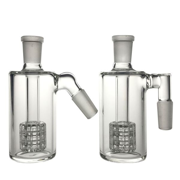 Attrape-cendres en verre 14mm 18mm 4,5 pouces Mini narguilé Bong en verre Attrape-eau épais Pyrex Clear Bubbler Ashcatcher 45 90 degrés