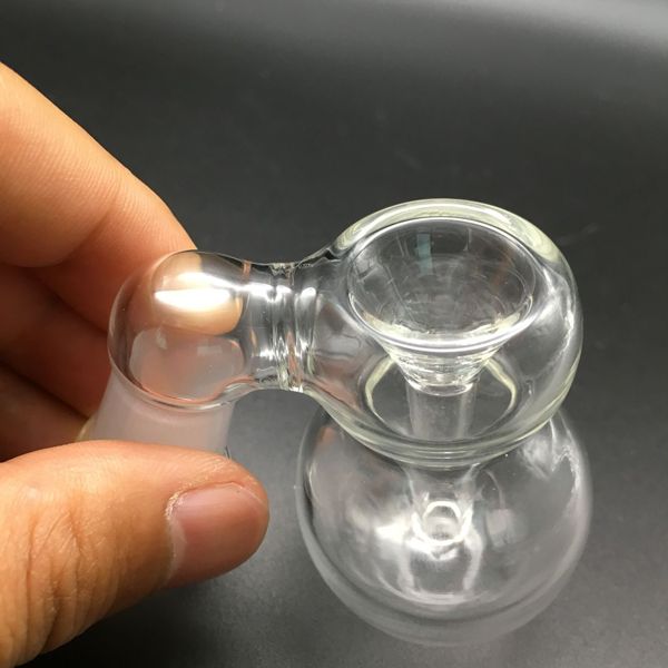 Accesorios para fumar Glass Ashcatcher apto para tuberías de agua de vidrio Bowl Ash Catcher Bubbler con 10 mm 14 mm 18 mm macho hembra Adaptador de vidrio en pipas de agua