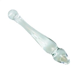 Vidrio Big Head Butt Plug Crystal Consolador Sheer Due Dong BULLET Juguetes sexuales anales Productos para adultos para mujeres Hombres Masturbación 240130