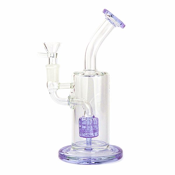 Pequeño Bong de vidrio Pipa de agua para fumar Cachimba Percolador Difundido Shisha Pipes Filtro Beaker Bubbler W / ICE Catcher Bongs