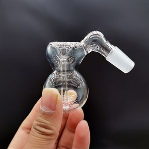 Glass Bong Ash Catcher Bowl Bubbler para Tornado Hookah Tamaño de la junta 14 mm 18 mm Forma de calabaza masculina Percolador Downstem con tubo fijo Oil Dab Rig Humo Accesorio En stock