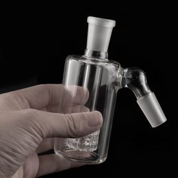 Narguilés Bong Ash Catchers 14mm 18mm d'épaisseur Verre Pyrex Bubbler Catcher 45 Conduites d'eau à 90 degrés