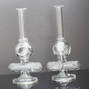 8 pouces Skull Glass Bong clear recycle Oil rig Bangs en verre double recycleur cage à oiseaux perc barboteurs Conduites d'eau en verre bongs