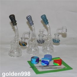 Hookahs Glass Bong Dab Rig Recycler Oil Rigs Bongs Gear Perc Water Pijpen Bowl Quartz Banger Kleur Siliconen Nectar