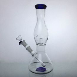 Bong de vidrio Pipas de agua de vidrio Bongs para fumar Tubo de 5 mm de espesor Base de vaso Percolador Bong Bongs de vidrio embriagadores Bongs de vaso de 10 pulgadas de altura