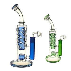 Bong de vidrio Hookah Rig/Bubbler para fumar bong de 13 pulgadas de altura con hembra de 19 mm y recipiente de 680 g de peso BU077 (2 colores)