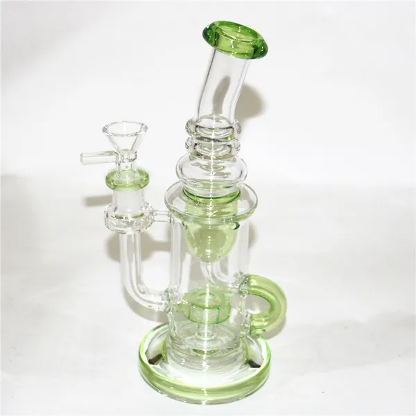 Glass bong Hookah tubos de agua matrix Perc Heady dab rigs Unique Glass Water Bongs Smoking Glass Pipe 14mm joint