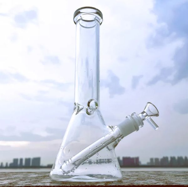 Glass Bong Hookahs Beaker Bongs Gruida articulación de elefante recta con cazadores clásicos de agua fumador diseñador