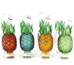 Narguilés ananas verre bong percolateur verre rose bongs d'eau recycleur de tuyau de fumée dab rigs barboteur shisha avec bol de 14mm