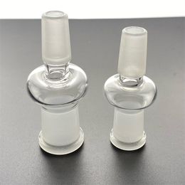 vidrio Bong pipas de agua Accesorios para fumar 10 mm Adaptador desplegable 14 mm Macho Hembra 18 mm Ash Catcher Reciclador Plataformas de aceite Dab Glass Water Pipes Bowl Bubbler