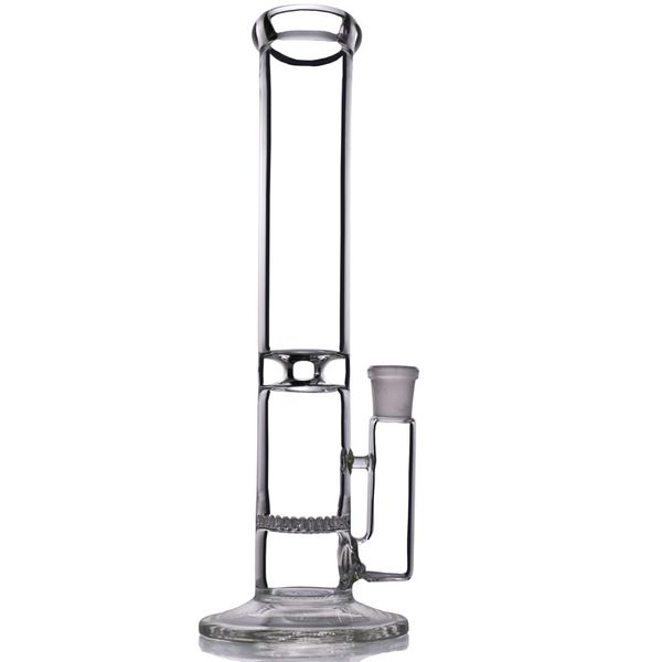 Narguilés Bang en verre de couleur transparente Crâne et nid d'abeille percolateur pipe à eau 14/19 tige vers le bas pour bongs dab rigs