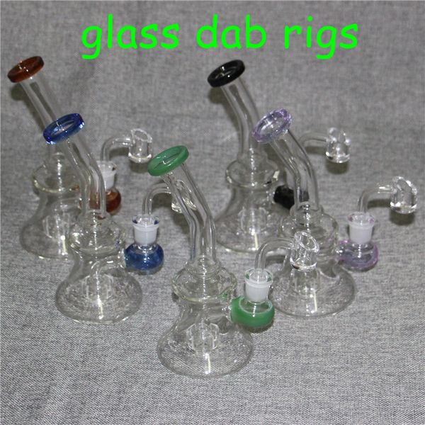 bang en verre plate-forme pétrolière bangs d'eau femelle 14.5mm dab rigs avec 4mm 14mm mâle domeless quartz banger