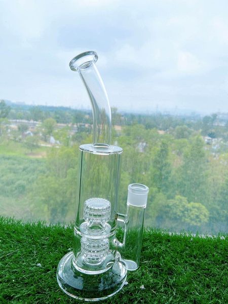 Narguilé verre bong Twin Cage Junior pipe à eau pipes 31,5 cm de hauteur 3-5 mm d'épaisseur barboteur