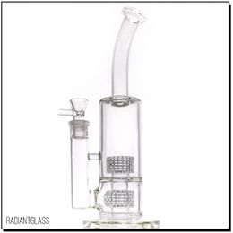 Narguilés GlassBong Vortex Bongs Double Cages Percolateur Pipe En Verre Dab Rig Plates-formes pétrolières Mobius Matrix side-car WateBongs Bubbler